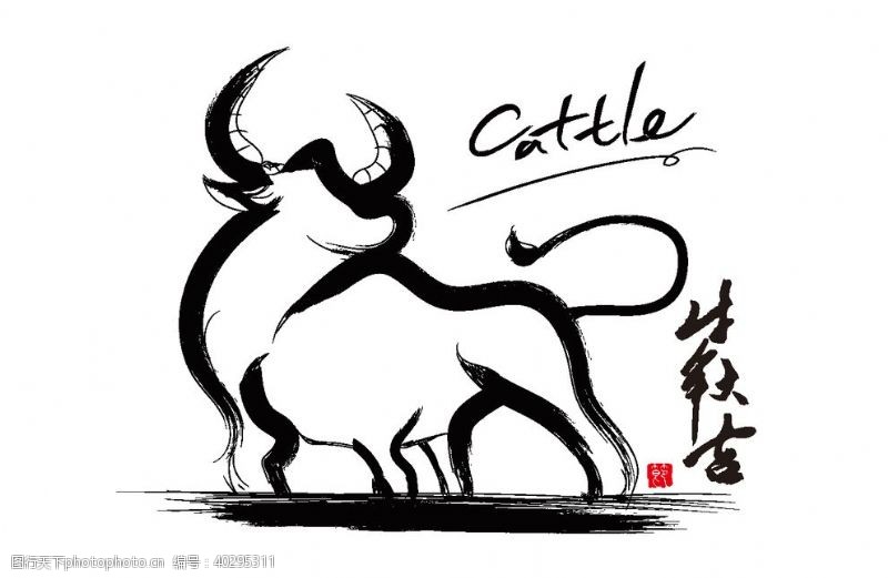 艺术字设计2021牛年标题图片