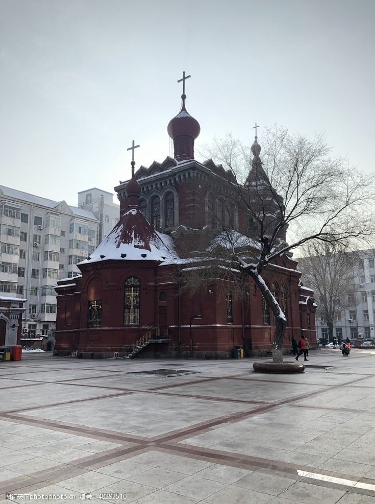 国内旅游哈尔滨圣阿列克谢耶夫教堂图片